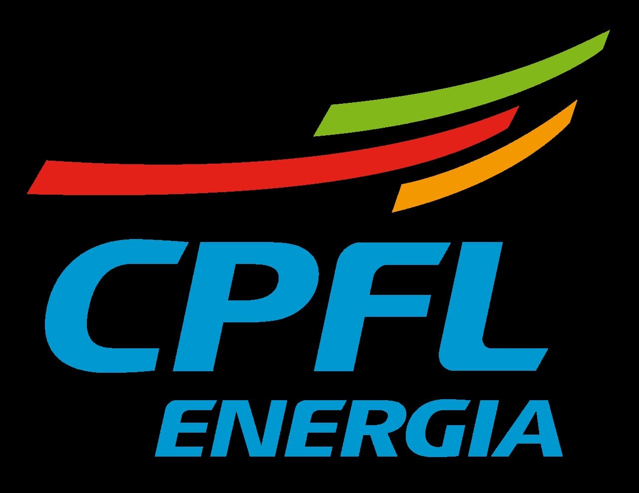 Logotipo da CPFL Energia em fundo preto